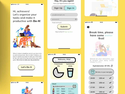 Do-It: An App For Those Who Works Out Of Office. app design ui ui design ux ux design