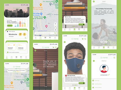 Redesign Air Quality App: Nafas app app redesign design redesign ui ui design ux