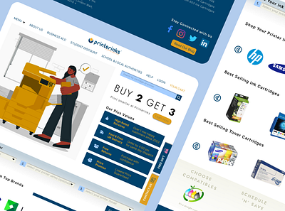 Website Redesign: Printerinks app design illustration redesign ui ui design ux web redesign