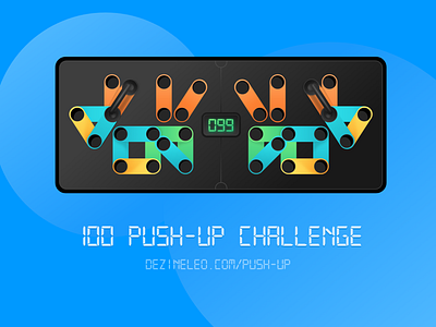 100 Push-Up Challenge for Better Health design dezineleo health illustration push up push up sport ui vector web design 设计