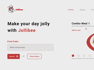 Jollibe UI Landing Page graphic design ui website