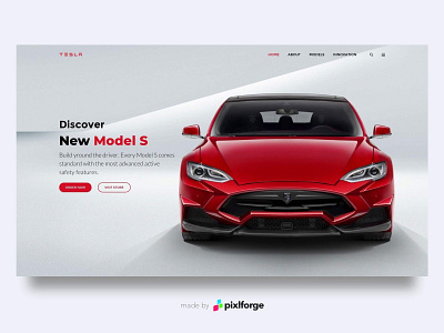 Tesla branding design interface interface design pixlforge tesla uiux web webdesign website