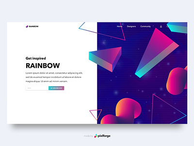 Rainbow Community branding community design interface interface design pixlforge rainbow uiux web webdesign website