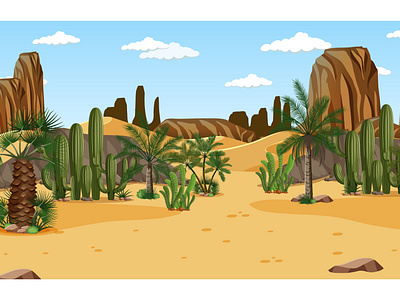 desert-forest-landscape-day-time-scene