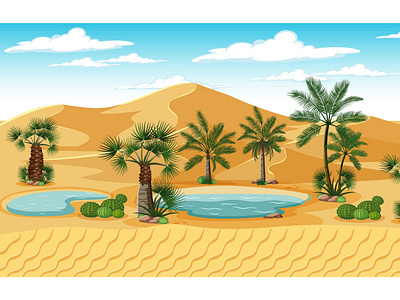 desert-forest-landscape-day-time-scene-with-oasis