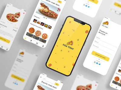 pizza delivery app adobexd mobile app design pizza delivery app ui uiux
