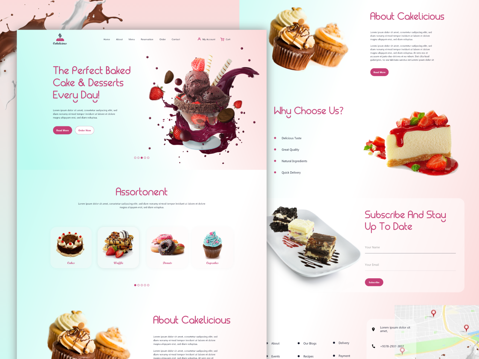 Bakery website by Sumbal Tariq on Dribbble