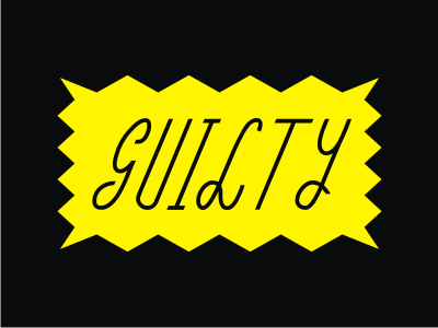 Guilty custom type design guilty identity logo logo design logo mark logotype mark type vector