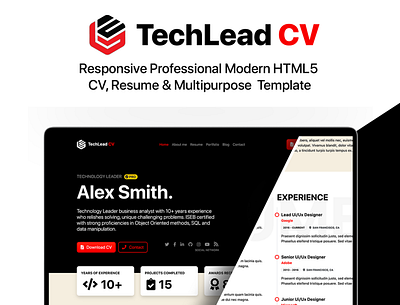 Techlead CV app design nft resume templ ui ux web