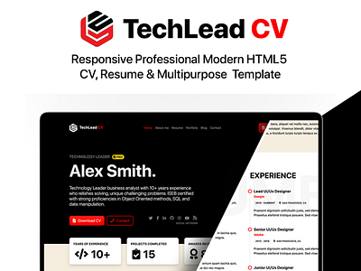 Techlead CV app design nft resume templ ui ux web