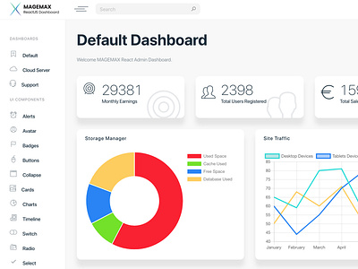 Magemax - React JS Admin Dashboard