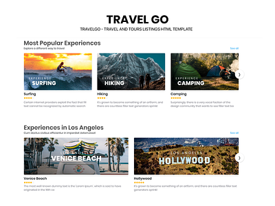 TravelGo - Travel and Tours Listings HTML Template accommodations airbnb app booking bootstrap directory google map api holiday hotels listings restaurants sass tour operator tourism travel tripadvisor typography ui ux web