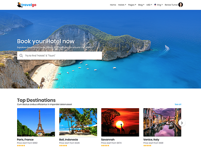 TravelGo - Travel and Tours Listings HTML Template accommodations admin airbnb app booking bootstrap clean clear dashboard design directory flat google map api holiday template theme travel ui ux web