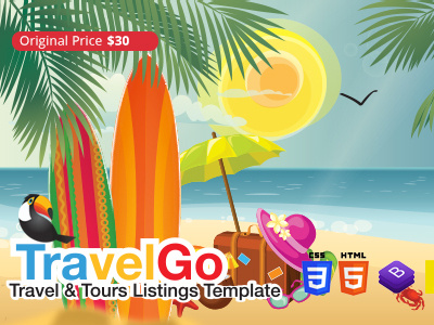 TravelGo HTML Template accommodations airbnb app booking bootstrap directory google map api holiday hotels html html template listings restaurants sass tour operator tourism travel tripadvisor ui ux