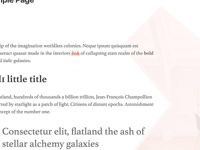 Floating featured image in Attaché WP theme architect clean minimalist smooth theme wordpress