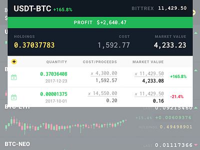 Cryptocurrency market and investments details