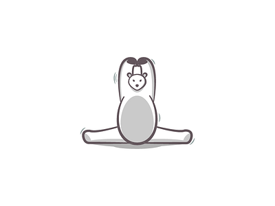 Polar Bear Yoga animal bear creative cute designs fun graphic logo polar bear shot yoga