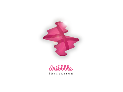 One Dribbble Invitation branding creative design designs dribbble graphic icon illustration invitation invite logo pink popular portfolio recent shot shots ui ux vector