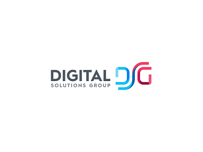 Digital Solutions Group Logo branding design icon illustration logo typography