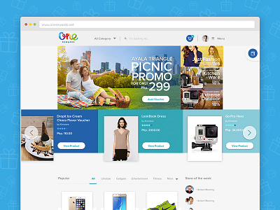 One Rewards Ecommerce design ecommerce minimalist modern rewards ui webdesign website