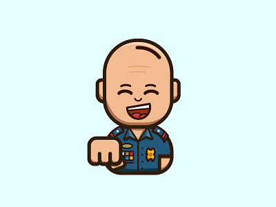 PNP Chief Bato | Illustration bato character chibi chief illustration lineart pnp vector