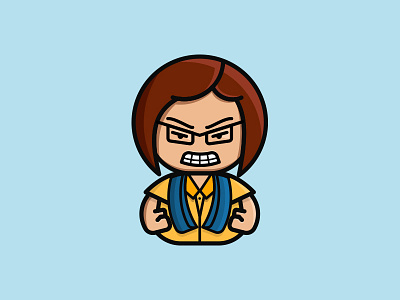 Angry Delima angry avatar character delima icon illustration logo red