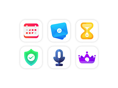 Product Icon Set calendar clean crown icon iconset message secure time voice