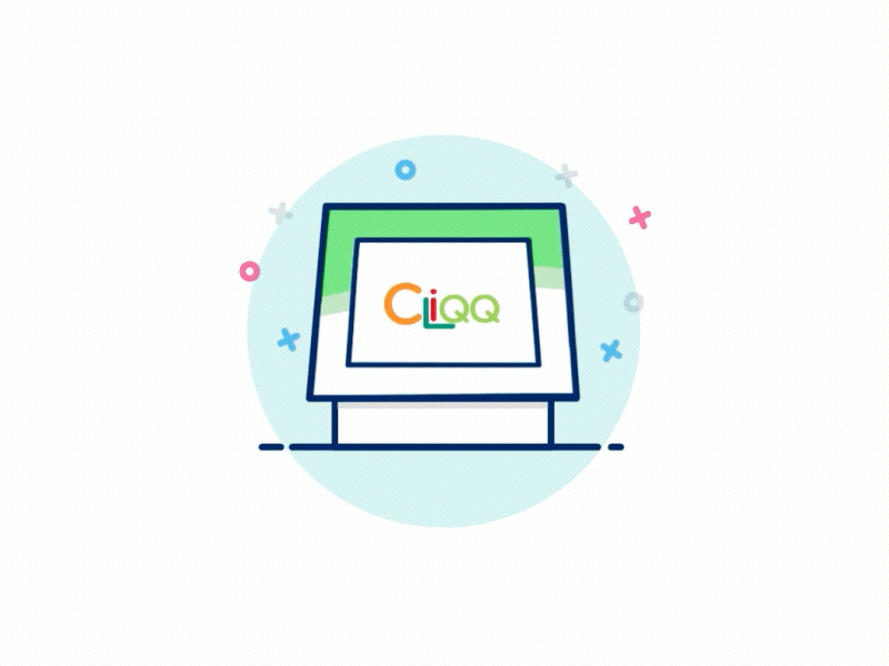 CLiQQ Machine after animation effects flat gif icon illustration line simple vector