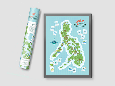 YOLO Philippine Scratch Map design illustration map philippines scratchmap