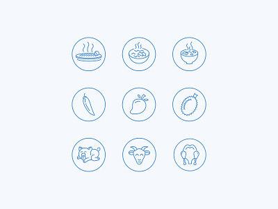 Delicacies in the Philippines icon set branding flat icon illustration illustrator line linearicon logo minimalist simple vector