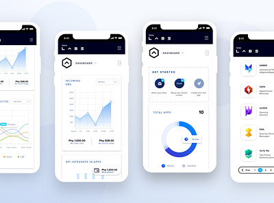 Globe Labs Dev Portal Dashboard Mobile app chart dashboard mobile statistics ui ux