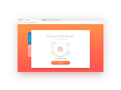 CSV Uploader app csv csv uploader design mockup ui upload uploader ux web website