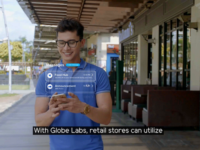 Globe Labs AMBER Ads ads animation design floating ui message sms text vr