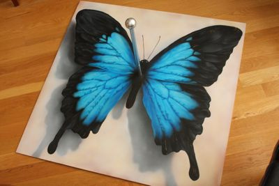 Butterfly2 airbrush butterfly calligraphy painting script
