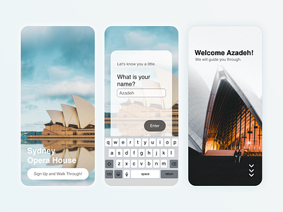 DailyUI 001 - Sign Up to Opera House App app application daily 100 challenge daily ui dailylogochallenge dailyui mobile mobile design name opera house product design sign up signup submit sydney ui user inteface walkthrough welcome