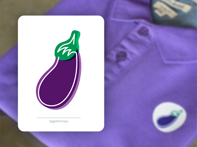 Eggplant Logo - 2015 - Printed on T-shirt art brand branding clean corporate identity eggplant expo graphic graphic design logo purple t shirt tshirt