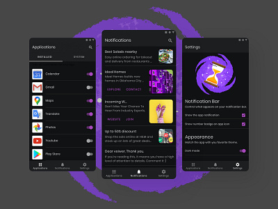 Notif Blocker Application - 2016 - Dark Mode