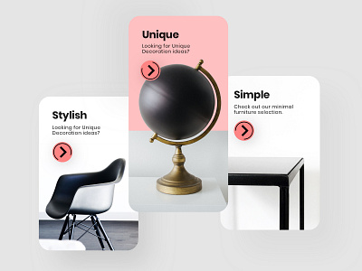 Furniture Onboarding UI Design