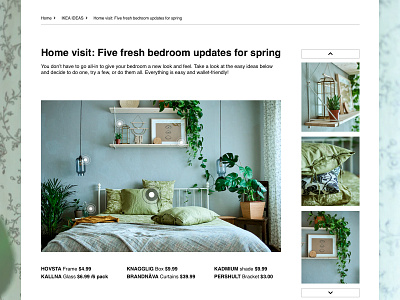 IKEA Furniture UI Concept 3 bedroom breadcrumbs breakpoints clean decoration furniture ikea interior design layout minimal online store price shop slider ui web design website whitespace