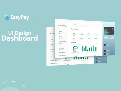 Banking Dashboard UI Design adobe xd banking dashboard graphic design ui ui desginer ui designing ui ux