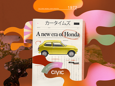 Honda 50th Anniversary animation branding collage design illustration