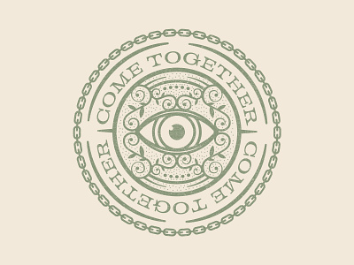 Come Together Badge chain come together detail eye retro vintage design