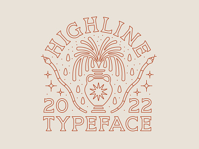 HIGHLINE Type Updated badge design california goog type highline illustration nienowbrand snake type design typeface vintage vintage design