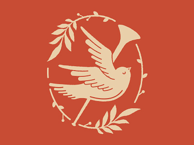 Bird Logo bird logo dove joy leaves olive branch trumpet