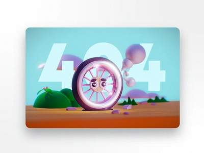 Flat 3d 404 bike clouds graphic design ipad nomad sculpt tire ui