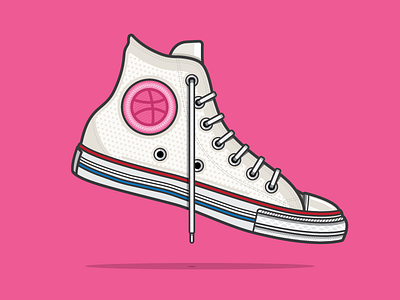 Hello all star converse debut illustrator pink shoe