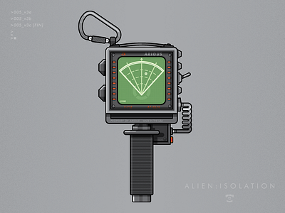 Alien: Isolation Tracker (2) alien isolation illustration motion tracker ps4 vector