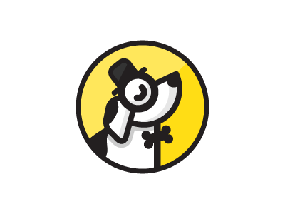 Smug Dog illustration logo dog icon gif
