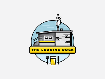 Loading Dock beer identity illustration logo restaurant vector