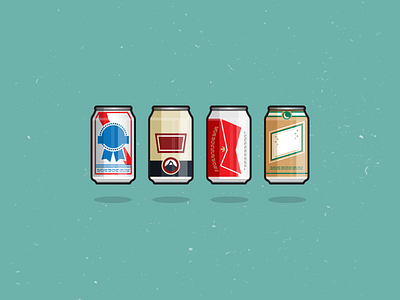 80th! anniversary beer beer can celebrate icons illustration vector